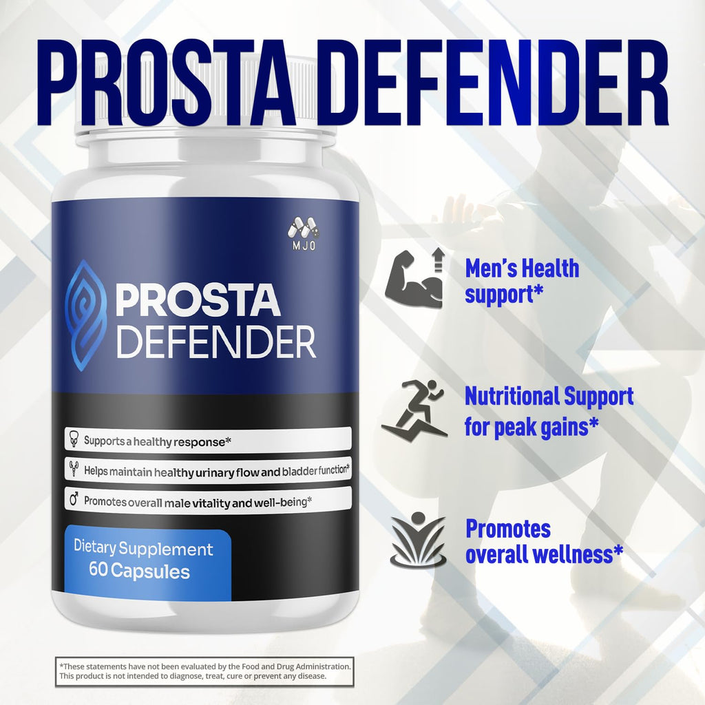 (3 Pack) Prosta Defender Capsules, Official Prostadefender Pills with All Natural Ingredients, Advanced Overall Health and Wellness Supplement, Natural Maximum Strength Vitamin Formula (180 Capsules) - TrustMedUSA
