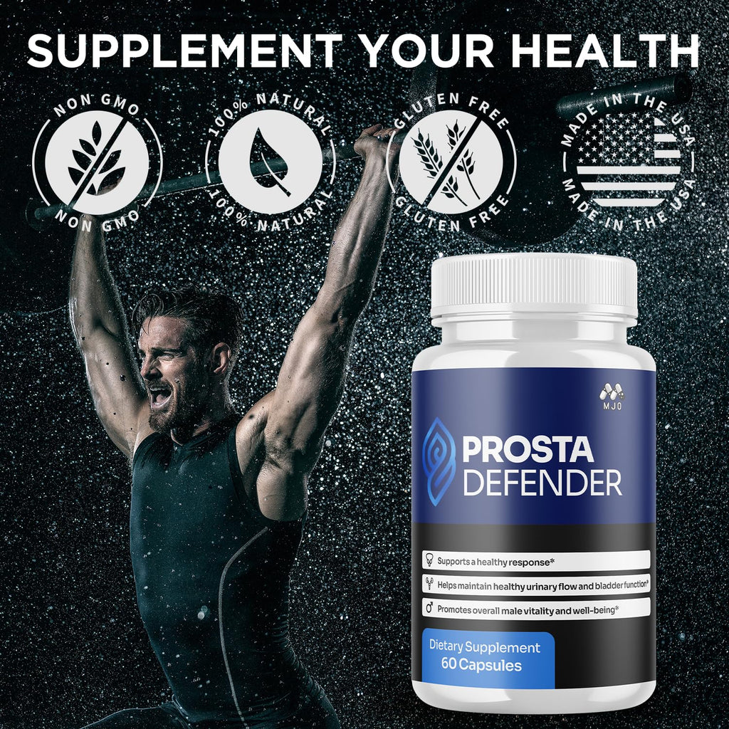 (3 Pack) Prosta Defender Capsules, Official Prostadefender Pills with All Natural Ingredients, Advanced Overall Health and Wellness Supplement, Natural Maximum Strength Vitamin Formula (180 Capsules) - TrustMedUSA