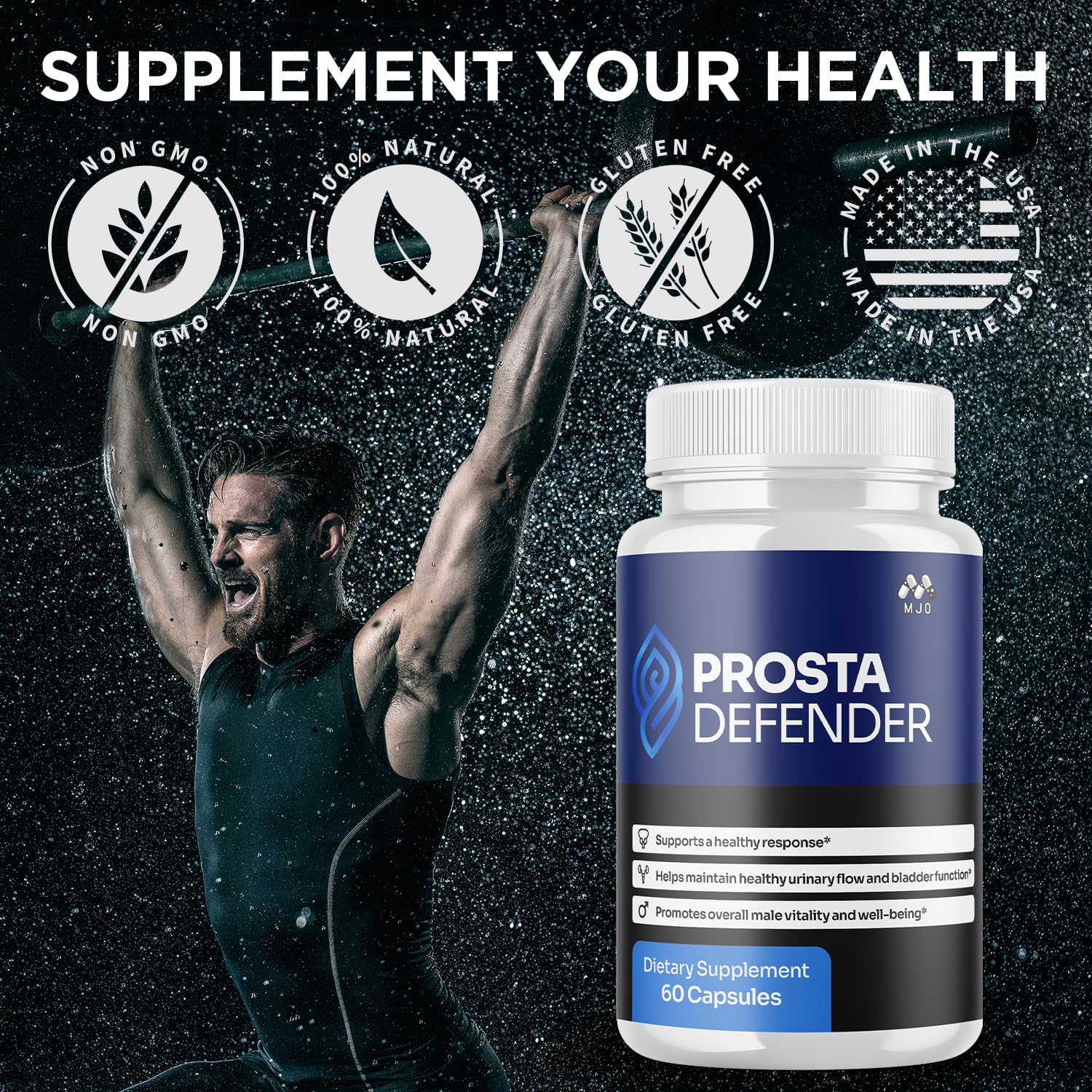 (3 Pack) Prosta Defender Capsules, Official Prostadefender Pills with All Natural Ingredients, Advanced Overall Health and Wellness Supplement, Natural Maximum Strength Vitamin Formula (180 Capsules) - TrustMedUSA