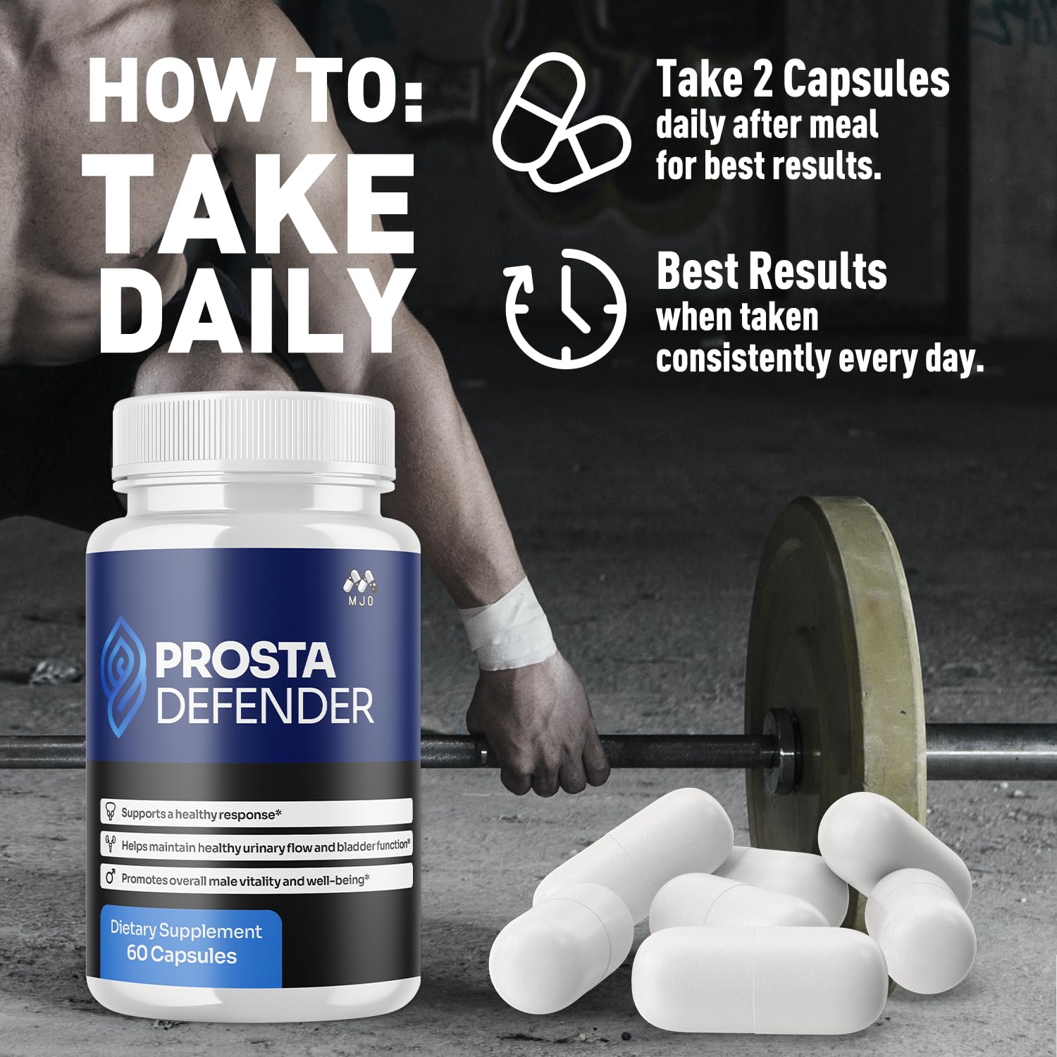(3 Pack) Prosta Defender Capsules, Official Prostadefender Pills with All Natural Ingredients, Advanced Overall Health and Wellness Supplement, Natural Maximum Strength Vitamin Formula (180 Capsules) - TrustMedUSA