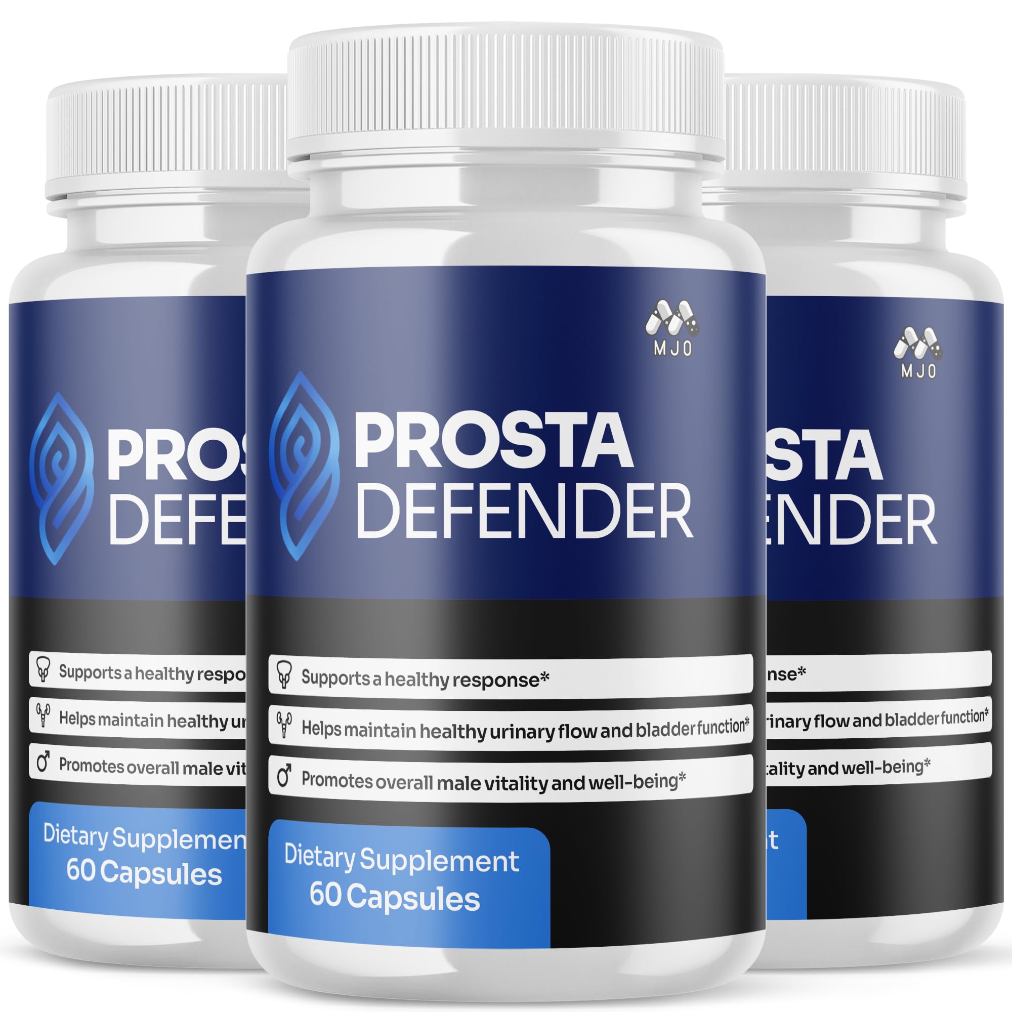 (3 Pack) Prosta Defender Capsules, Official Prostadefender Pills with All Natural Ingredients, Advanced Overall Health and Wellness Supplement, Natural Maximum Strength Vitamin Formula (180 Capsules) - TrustMedUSA