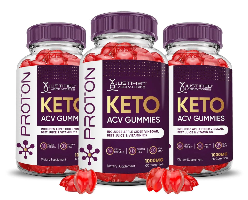 (3 Pack) Proton Protein Keto ACV Gummies Advanced Formula 1000MG Proton Keto - TrustMedUSA