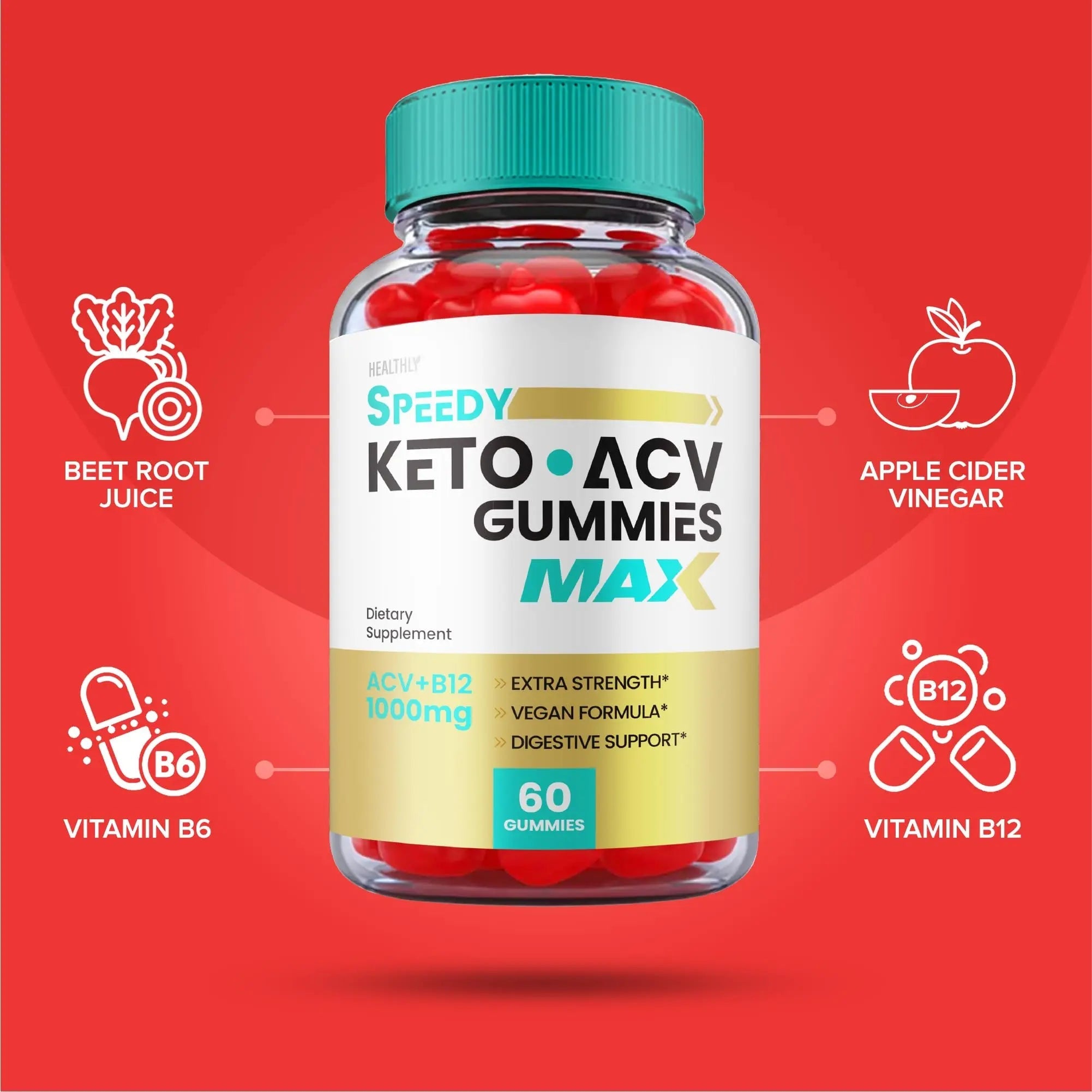 (3 Pack) Speedy Keto ACV Gummies Maximum Strength, Speedy Keto Plus ACV Gummies - TrustMedUSA