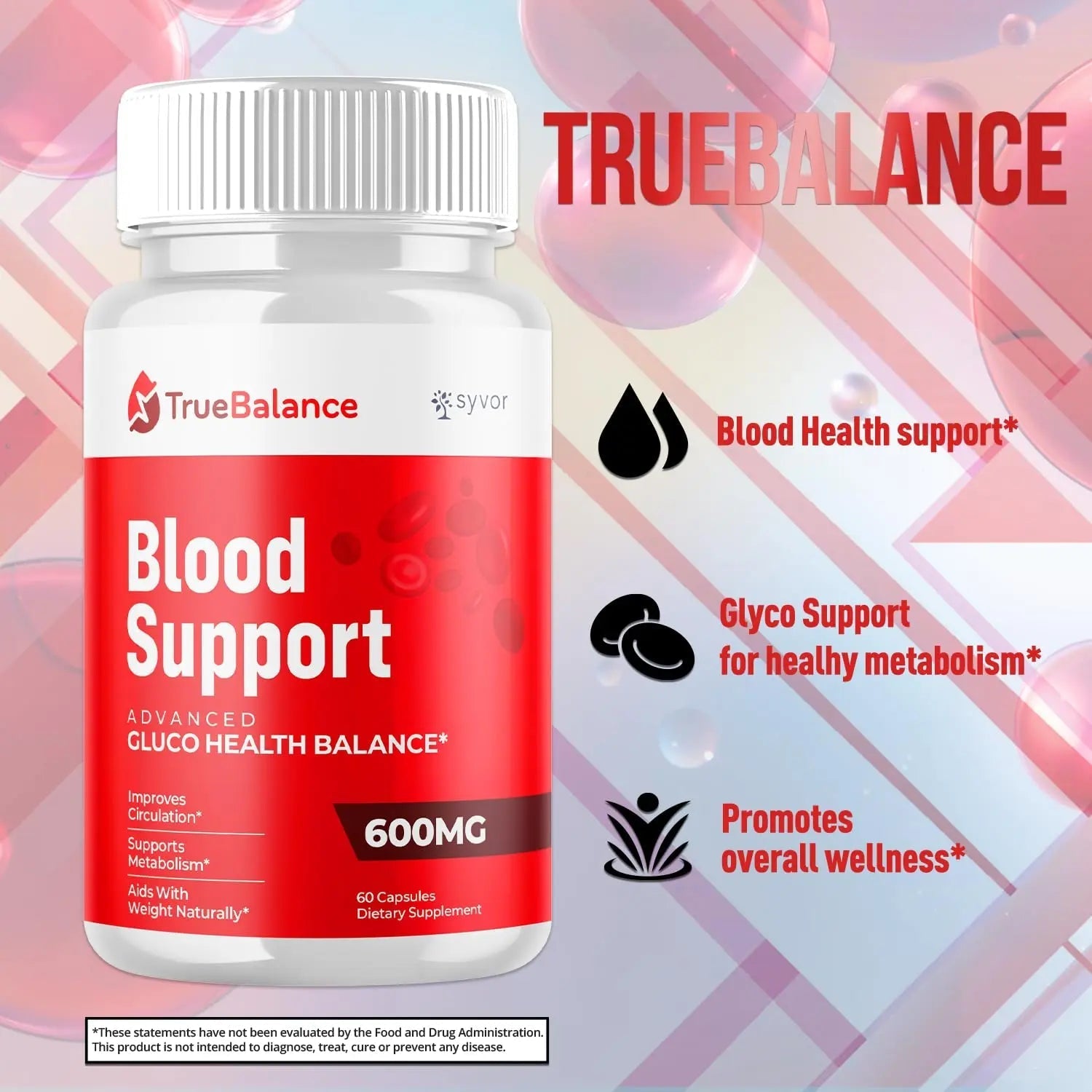 (3 Pack) True Balance Capsules, Official TrueBalance Glycogen Support Pills with All Natural Ingredients, Advanced Formula Support Supplement with Max Strength Vitamins for Women & Men (180 Capsules) - TrustMedUSA