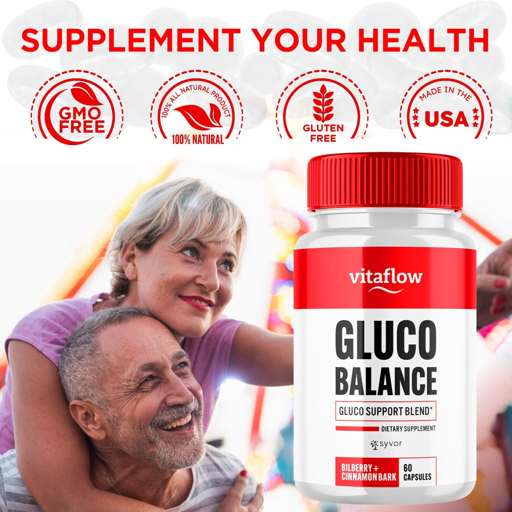(3 Pack) Vitaflow Balance Support Supplement Capsules, Official VitaFlow Support Supplements Pills with All Natural Premium Ingredients, Vita Flow Advanced Glyco Balance for Men & Women (180 Capsules) - TrustMedUSA