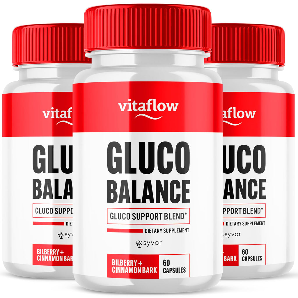(3 Pack) Vitaflow Balance Support Supplement Capsules, Official VitaFlow Support Supplements Pills with All Natural Premium Ingredients, Vita Flow Advanced Glyco Balance for Men & Women (180 Capsules) - TrustMedUSA