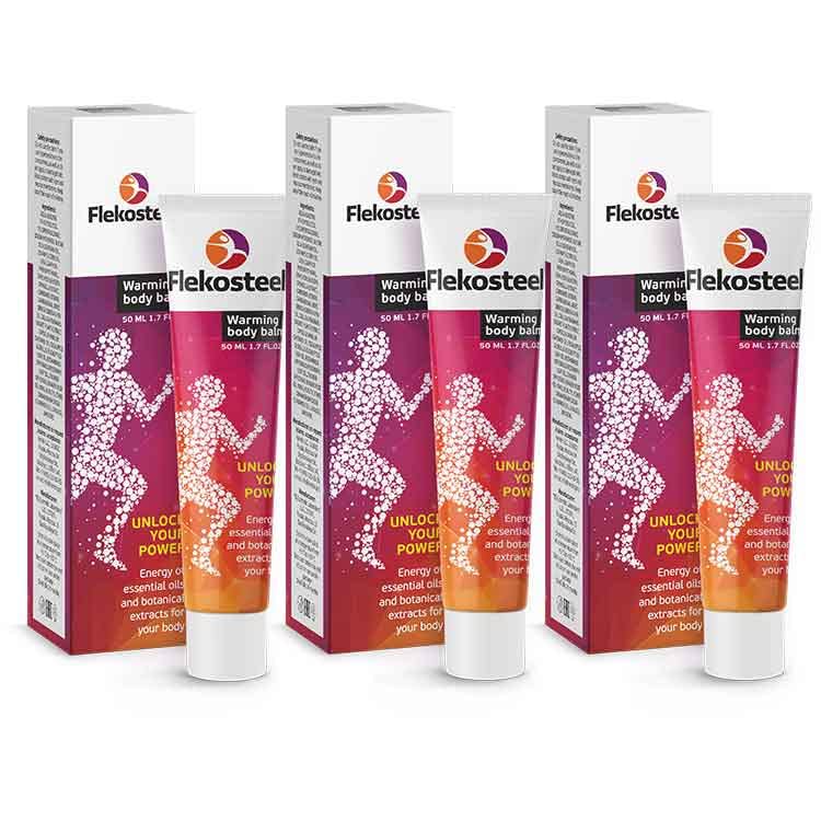 3 Tubes HENDEL GARDEN Flekosteel Warming Body Balm 5.1 fl oz/150 ml - TrustMedUSA