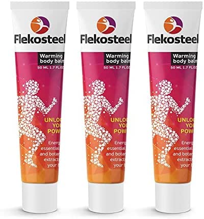 3 Tubes HENDEL GARDEN Flekosteel Warming Body Balm 5.1 fl oz/150 ml - TrustMedUSA