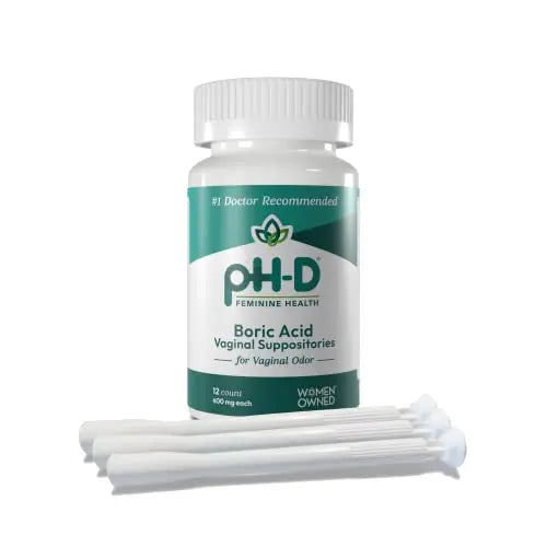 pH-D Feminine Health - Boric Acid Starter Bundle - pH-D Boric Acid Vaginal Suppositories 12 Count pH-D Feminine Health Support Au supplements