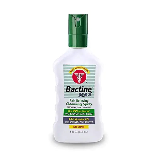Bactine MAX First Aid Spray - Pain Relief Cleansing Spray with 4% Lidocain Bactine Au supplements