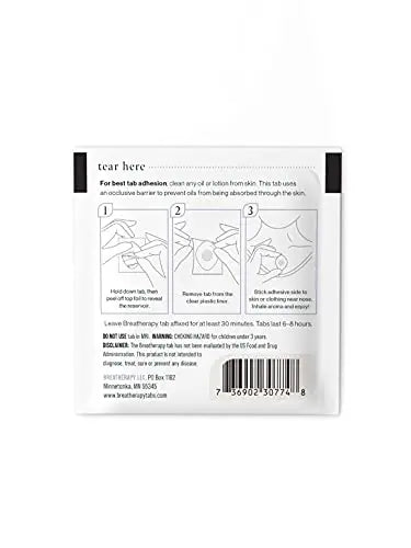 Breatherapy Pure Essential Oil Aromatherapy Inhalation Tabs, 8-Pack (Lavender) Breatherapy Au supplements