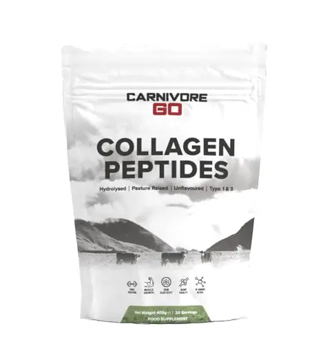Carnivore Go Grass Fed Bovine Collagen Powder - 400g Hydrolysed Type 1 & 3 Carnivore Go Au supplements