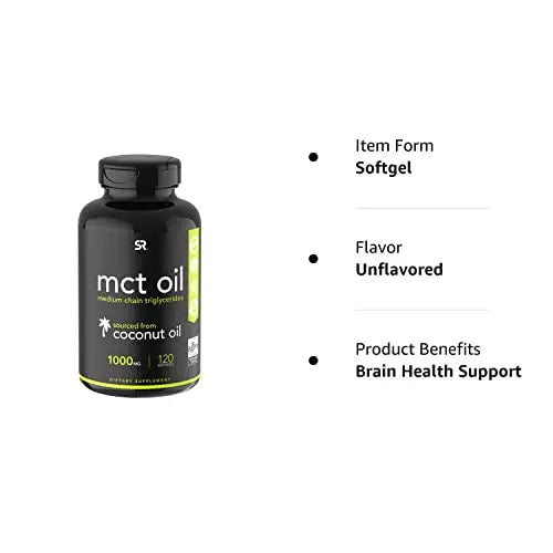 Sports Research Keto MCT Oil Capsules derived from Coconut Oil | Keto Fuel for The Brain Sports Research Au supplements