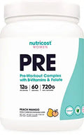 Nutricost Pre-Workout Powder for Women, Peach Mango, 60 Servings Nutricost Au supplements