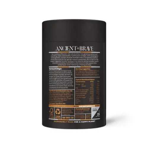 Ancient + Brave - Cacao + Collagen Powder 250g - Peruvian Raw Cacao Hot Chocolate with Grass-Fed Hydrolysed Bovine Collagen Ancient + Brave Au supplements