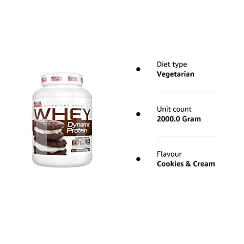 Medi-Evil Nutrition Whey Dynamic Protein, Cookies and Cream Flavour, 2kg, 66 Servings Medi-Evil Nutrition Au supplements