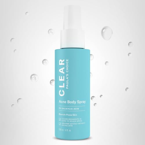 Paula's Choice CLEAR Exfoliating Back & Body Acne Spray, Bacne Spray with 2% BHA Salicylic Acid Back Acne Treatment for Clogged Pores