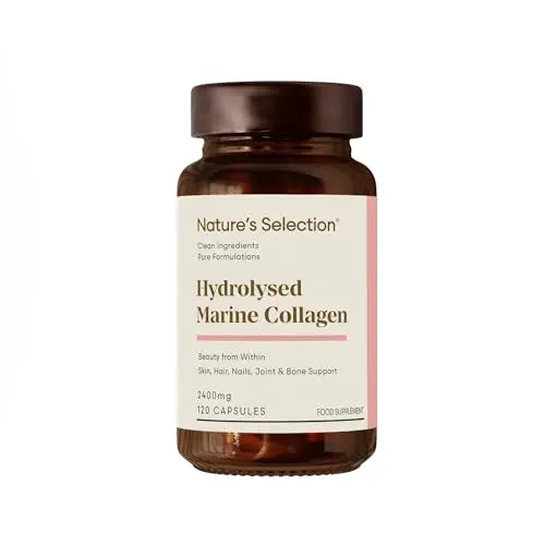 Pure Hydrolysed Marine Collagen Capsules 2400mg - Collagen Tablets High Strength Collagen Nature's Selection Au supplements