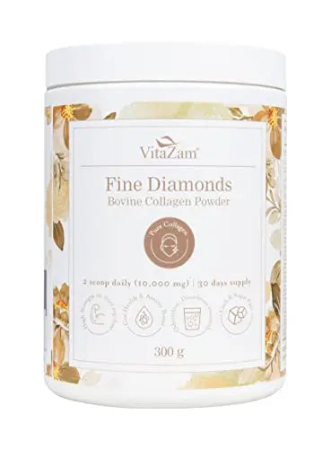 Vitazam Fine Diamond Bovine Collagen Powder - Hydrolyzed Type 1 & 3 Collagen Powder Protein VitaZam Au supplements
