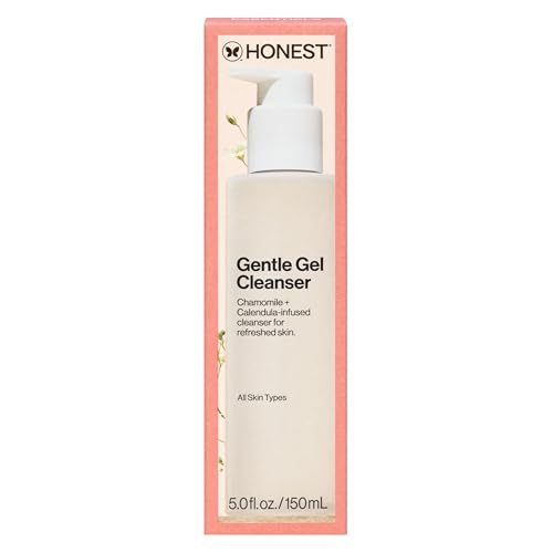 Honest Beauty Gentle Gel Daily Face Cleanser, Calms, Refreshes, Hydrates, Vegan Safe for Sensitive Skin, 5 fl oz