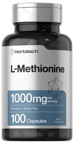 L Methionine 1000mg | 100 Capsules | Non-GMO, Gluten Free | Free Form Supplement Horbäach Au supplements