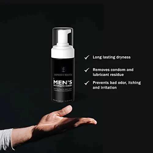 Impressive Beauty Intimate Wash for Men Natural Organic with Tea Tree Oil | pH Balanced Foam Cleansing Impressive Smile Au supplements