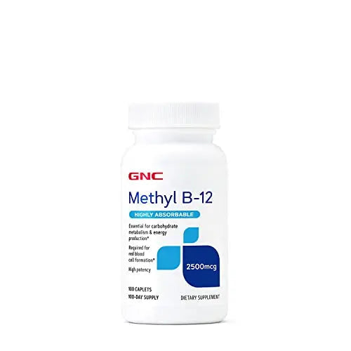GNC Methyl B-12 2500 mcg - 100 Caplets GNC Au supplements