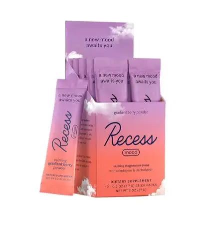 Recess Mood Powder, Calming Magnesium L-Threonate Blend with Passion Flower Drink Recess Inc. Au supplements