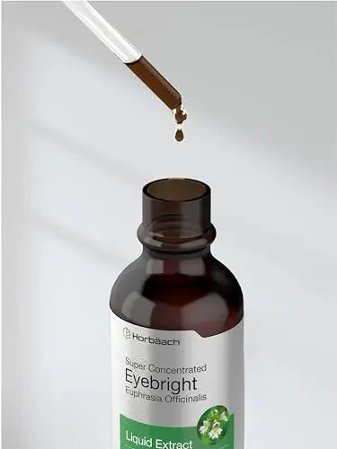 Eyebright Herb Supplement | 2 fl oz | Alcohol Free Drops | Super Concentrated Liquid Horbäach Au supplements