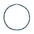Magnetic Therapy Necklace Hematite Necklace Black Obsidian Aquamarine Magnetic Necklace Hion Au supplements