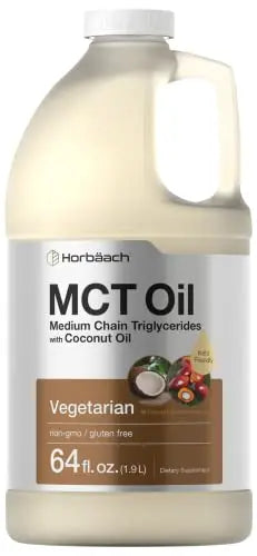 MCT Oil 64 oz | 100% Pure | Blends with Coffee, Tea, Juice and Liquids | Value Size Unflavo Horbäach Au supplements