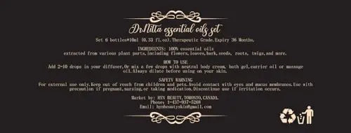 Essential Oils Set 100% Pure Natural DR.NITTA Top 6 Oils for Massage,Diffusers,Humidifier DR.NITTA Au supplements