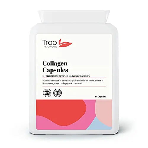 Troo Marine Collagen Supplement - 60 High Strength Capsules 1200mg Serving - Hydrolysed Marine Collagen Peptides with Vitamin C Troo Health Care Au supplements