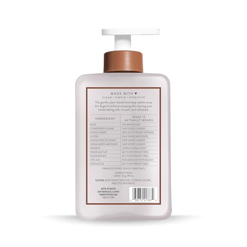 Native Liquid Hand Soap, Coconut & Vanilla Scent, Non-Drying Formula for Soft, Smooth Hands