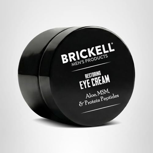Brickell Men's Restoring Under Eye Cream for Men, Natural and Organic Anti Aging Eye Balm To Reduce Puffiness, Wrinkles, Dark Circles