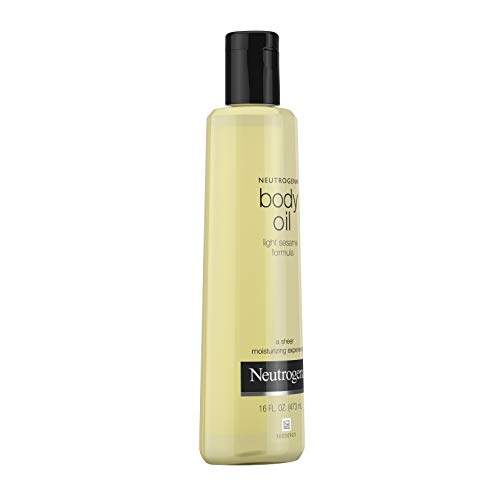 Neutrogena Body Oil Light Sesame Formula, 16 fl oz, Radiant Glow Moisturizer for Dry Skin