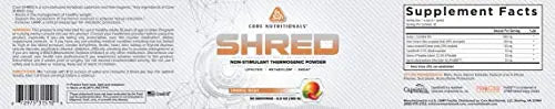 Core Nutritionals Platinum Shred Non-Stimulant, Fat Burning, Thermogenic Powder with 1G Core Nutritionals Au supplements