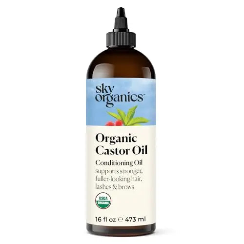Sky Organics Organic Castor Oil (16 oz) USDA Certified Organic, 100% Pure, Cold Pressed Sky Organics Au supplements