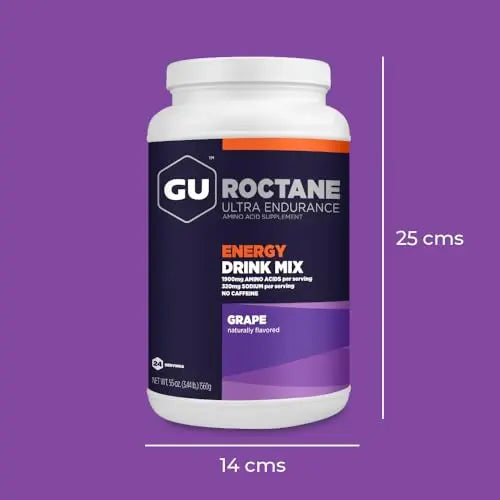GU Energy Roctane Ultra Endurance Energy Drink Mix, 3.44-Pound Jar, Grap GU Energy Au supplements