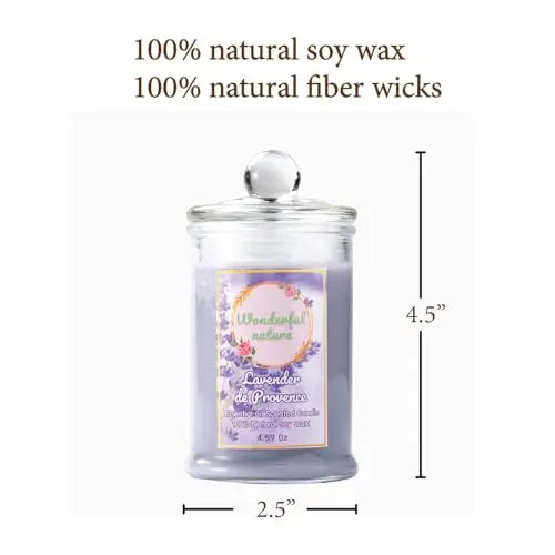 Wonderfulnature Lavender de Provence Pure Essential Oil Scented Candle, Aromatherapy WONDERFUL NATURE Au supplements