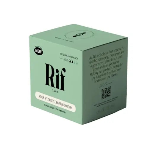 Rif Care Organic Cotton Non Applicator Tampons Regular Absorbency 18 Count Rif care Au supplements