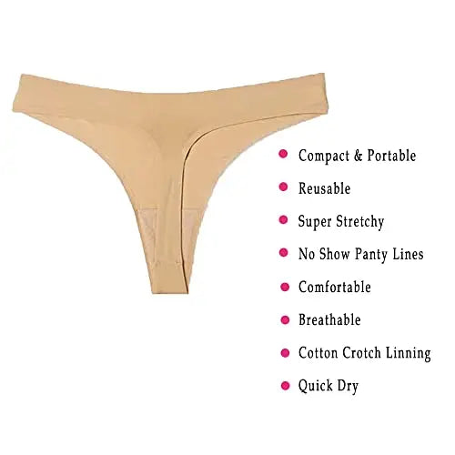 to-Go Panty Kit Includes 4 Items Seamless Thong Underwear Fresh Wipe Pantyliner & Washbag Travel Panty Fresh Au supplements