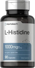 Horbaach L-Histidine 1000mg 90 Capsules | Non-GMO and Gluten Free | Pharmaceutical Horbäach Au supplements