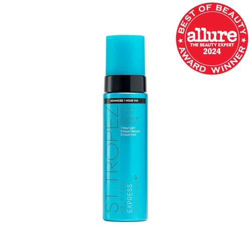 St.Tropez Light/Medium/Dark 1-3 hr Express Mousse for a Streak-Free, Natural Sunless Tan with Fast Application and Flawless Results, Cruelty-Free & Vegan, 6.7 fl oz