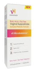 vH essentials Boric Acid + Tea Tree Vaginal Suppositories - Prebiotics Formula with Lactic Acid vH essentials Au supplements
