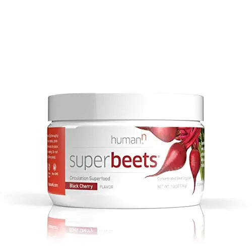 HumanN SuperBeets - Beet Root Powder - Nitric Oxide Boost for Blood Pressure, Circulation & Heart Health Support - Non-GMO Superfood Supplement - Natural Black Cherry Flavor, 30 Servings humanN Au supplements