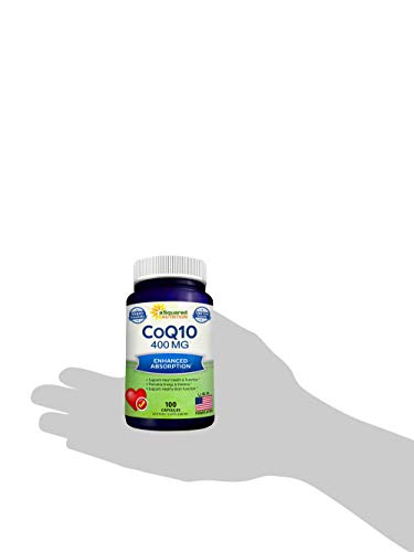 aSquared Nutrition CoQ10 (400mg Max Strength, 100 Veggie Capsules) - High Absorption aSquared Nutrition Au supplements