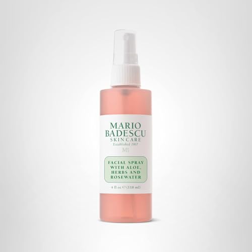 Mario Badescu Facial Spray with Aloe, Herbs and Rose Water for All Skin Types, Face Mist that Hydrates