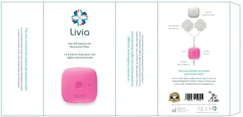 Livia Menstrual Pain Relief Device, Pink - The Off Switch for Period Pain - Portable Unit Livia Au supplements