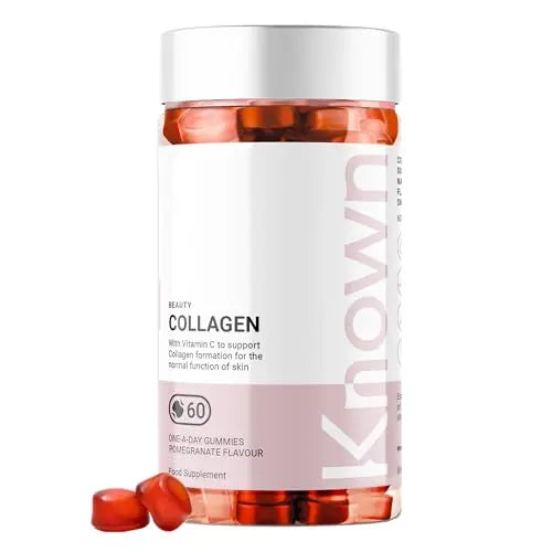 Marine Collagen Gummies by Known Nutrition with Vitamin C | 60 One-a-Day 500mg Hydrolysed Marine Collagen Gummies Known Au supplements